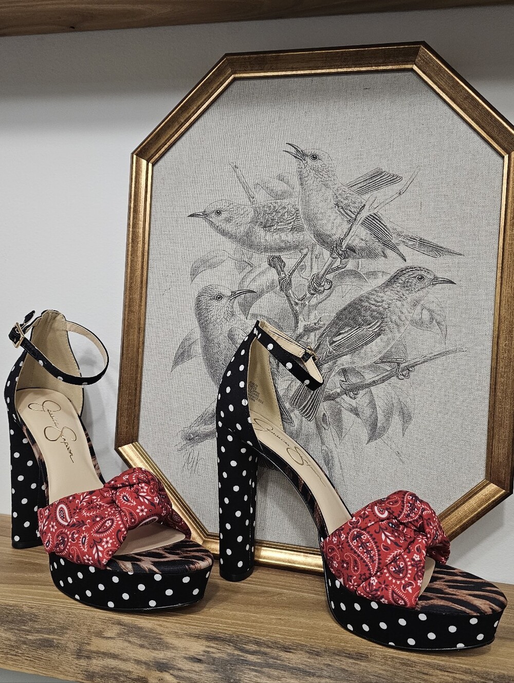 Jessica Simpson Retro Inspired Islyn Ankle-Strap Chunky Platform Sandals